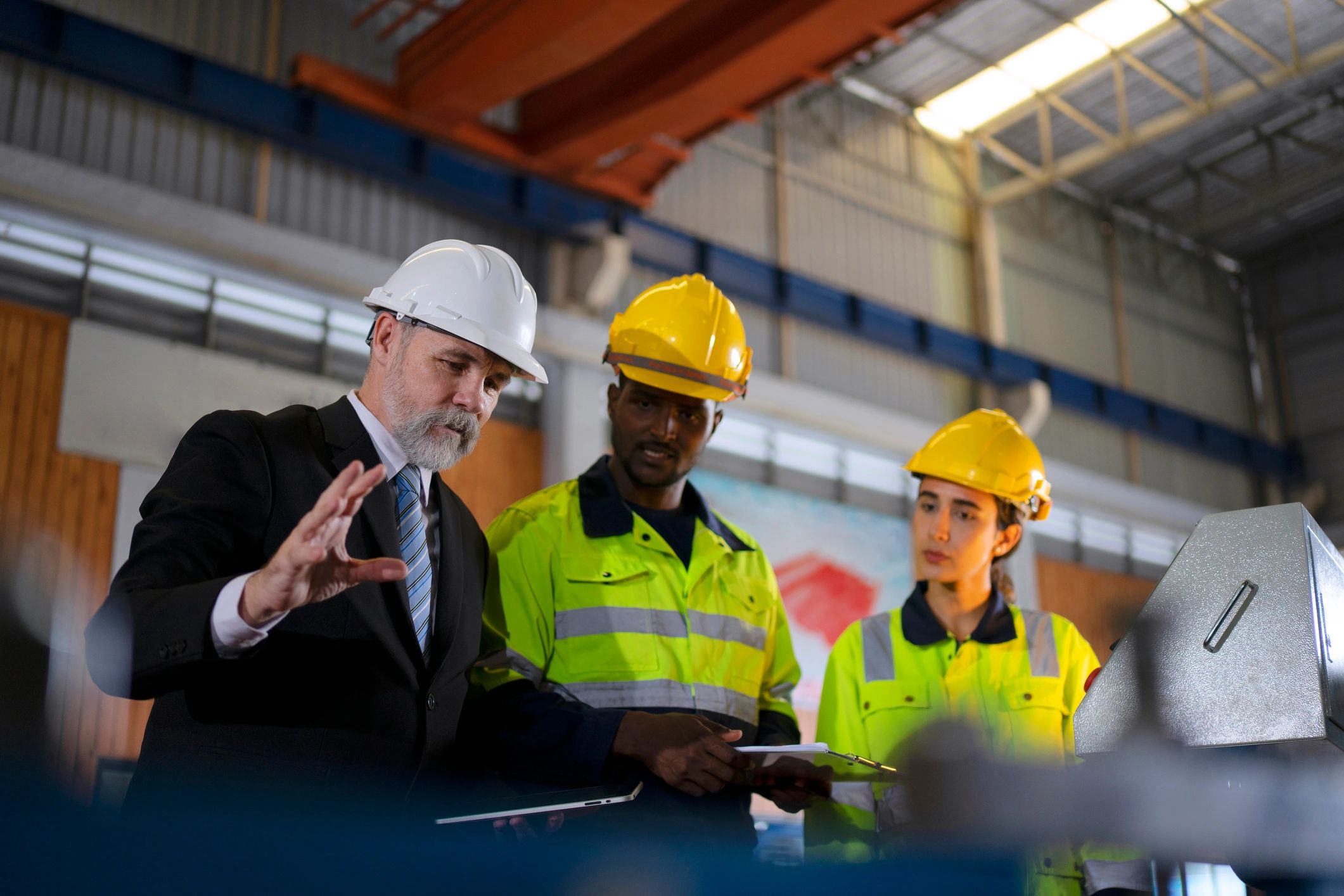 Engineer in industrial facility representing technical field support
